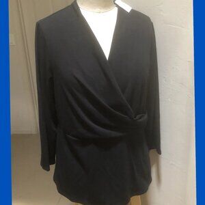 New w/Tag: Flattering WRAP Blouse - J Jill